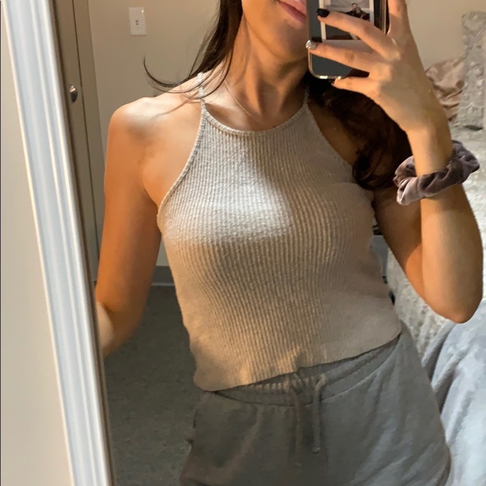 Tan Sweater American Eagle Tank